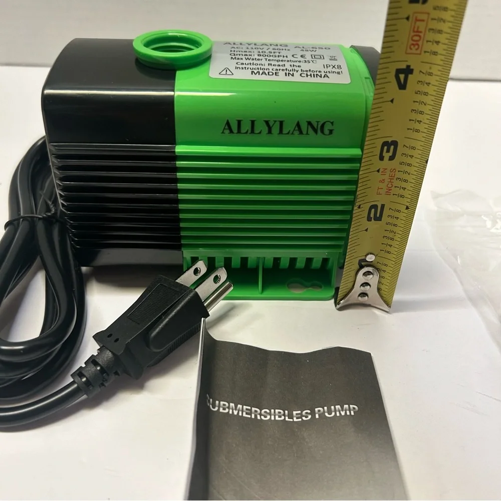Allylang 800GPH‎ Submersible Water Pump Ultra Quiet for Fish Tank PondAquarium